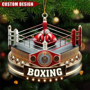 Personalized Boxing Christmas Ornament - Gift For Boxing Lovers