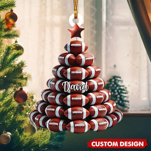 Personalized Football Christmas Ornament-Gift For Football Lovers-2024 New Release