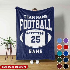 Personalized Football Blanket - Gift For  Football Lovers