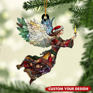 Angel with Candle Acrylic Christmas Ornament - 2024 New Release