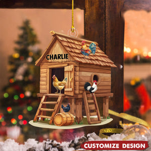 Personalized Chicken Coop Christmas Ornament-Gift for Chicken Lovers-2024 New Release