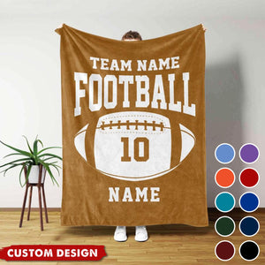 Personalized Football Blanket - Gift For  Football Lovers