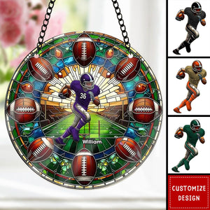 Personalized Gifts For Football Lovers Suncatcher Ornament