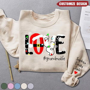 2024 New Release Personalized Love grandmalife Christmas With Grandkids Sweatshirt