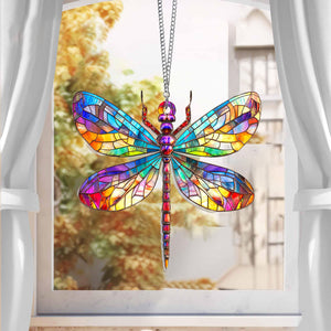 Dragonfly Window Hanging Suncatcher Ornament Gift For Dragonfly Nature Lover