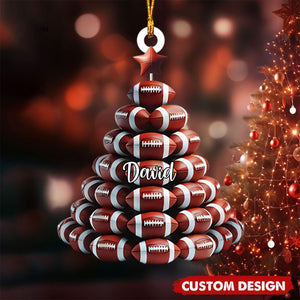 Personalized Football Christmas Ornament-Gift For Football Lovers-2024 New Release