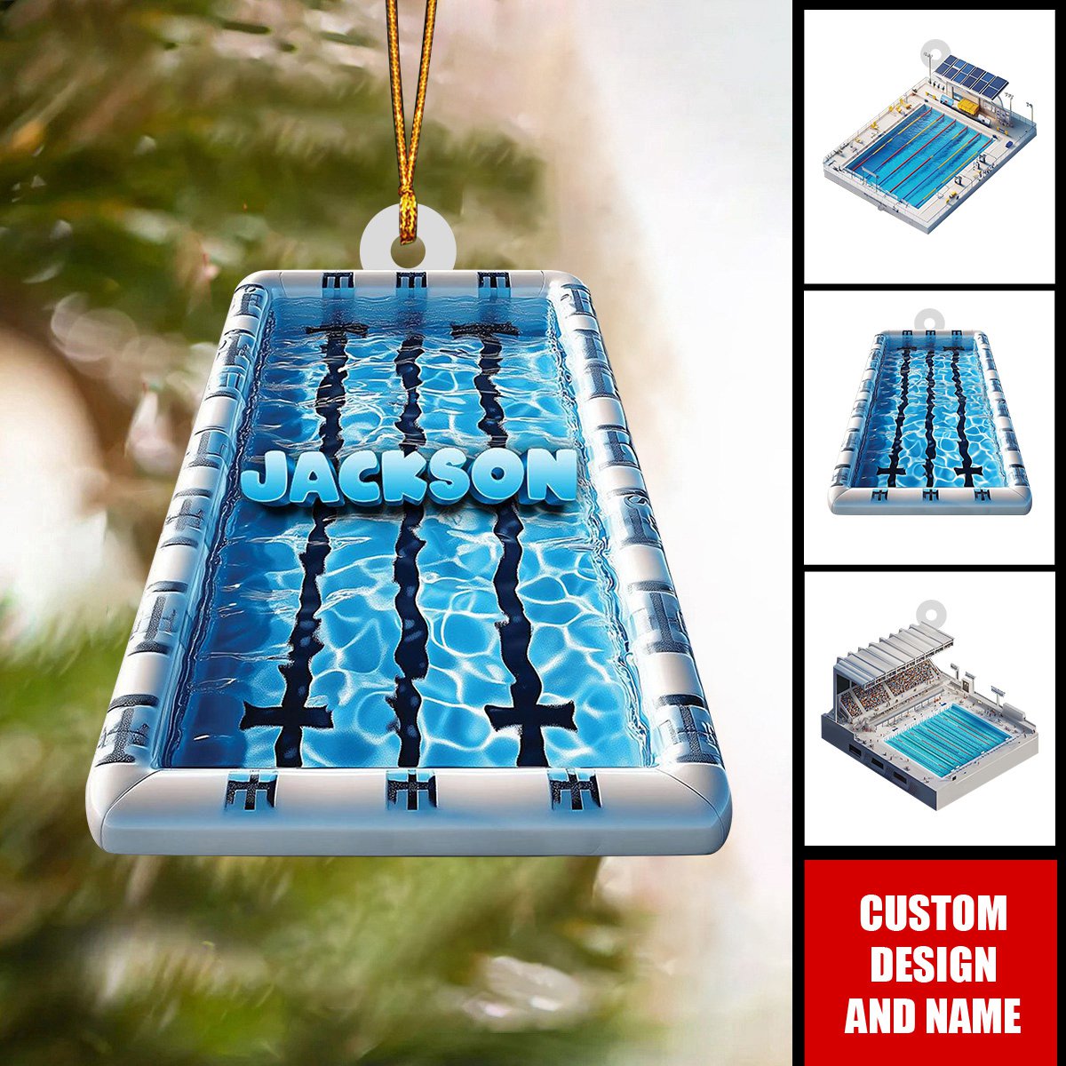 Personalized Swimming Pool Ornament-Gift For Swimmer&Swimming Lovers-2024 New Release