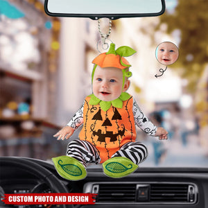 Funny Halloween Custom Face For Kids Personalized Acrylic Photo Car Hanging Ornament