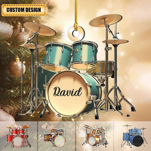 Personalized Drum Set Christmas Ornament Gift For Drummer Player - 2024 New Release