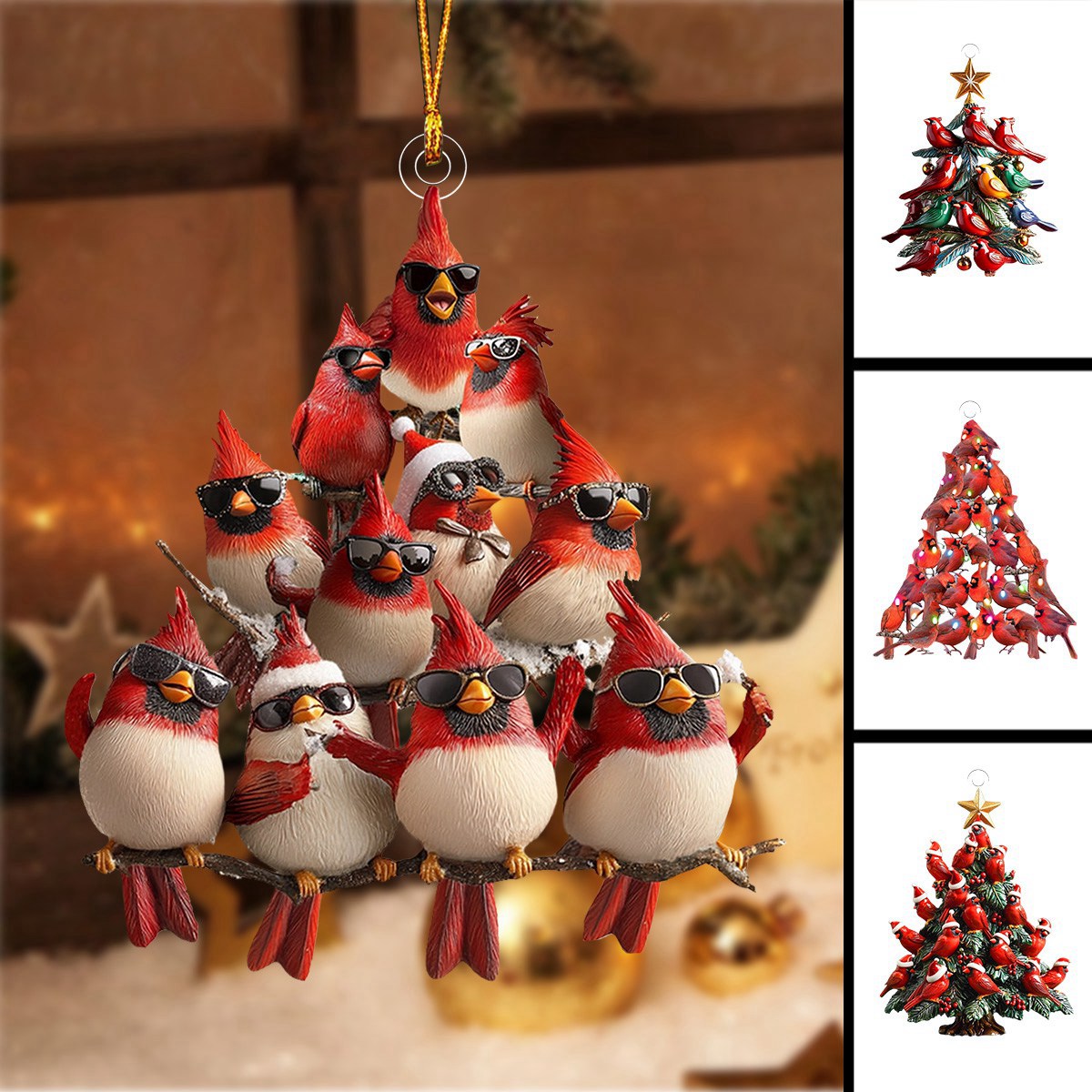 Cardinal Christmas Tree Ornament-Gift For Cardinal Lover-2024 New Release