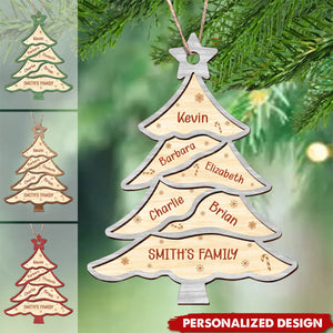 2024 New Release - Wish You A Wonderful Christmas - Family Personalized Custom Ornament - Wood Custom Shaped - Christmas Gift For Family Members