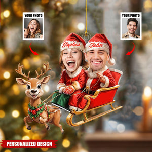 Personalized Photo Couple Christmas Ornament-Gift For Couple-2024 New Release