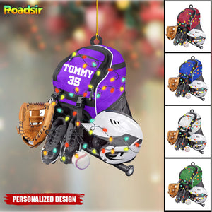 Personalized Baseball Bag Christmas Ornament-Gift for Baseball Team-2024 New Release