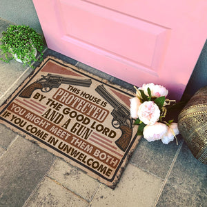 This House Is Protected by the Good Lord and a Gun Doormat