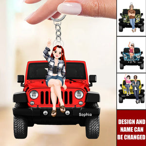 Off Road Couple Personalized Keychain, Anniversary Gift For Couple