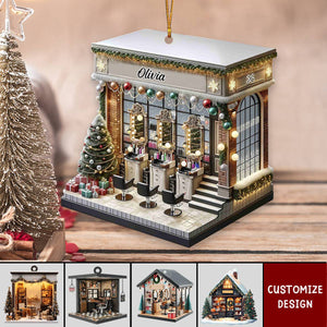 2024 New Release Personalized Barber Shop/Nail Salon Christmas Ornaments - Gift For Barber