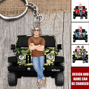 Off Road Couple Personalized Keychain, Anniversary Gift For Couple