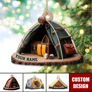 Personalized Camping Tent Ornament, Gifts For Camping Lovers - 2024 New Release