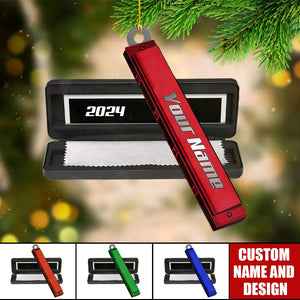 Personalized Harmonica Christmas Ornaments Gifts for Harmonica Player Music Lover - 2024 New Release