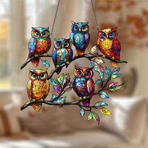 Colorful Owl Suncatcher-Perfect Gift for Animal Lovers, Friends, Family