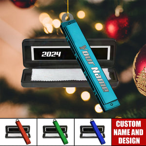 Personalized Harmonica Christmas Ornaments Gifts for Harmonica Player Music Lover - 2024 New Release