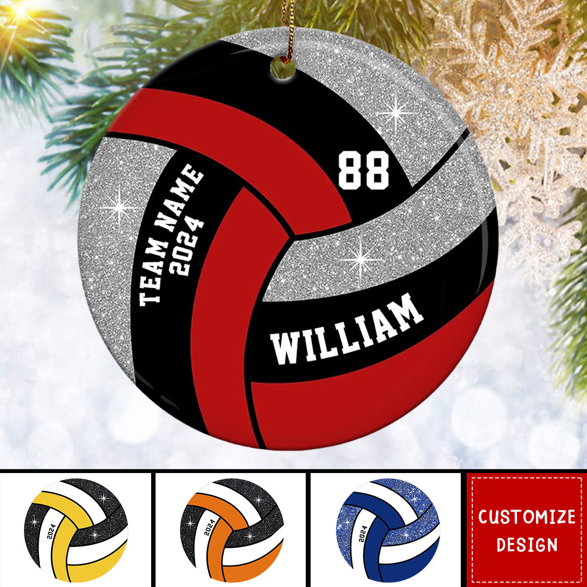 2024 New Release Volleyball-Personalized Ceramic Ornament-Gift For Volleyball Lover