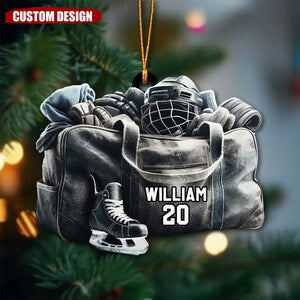 Personalized Ice Hockey Gear Christmas Ornament, Gift For Ice Hockey Players-2024 New Release