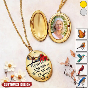 Custom Photo Memorial In Loving Memory Forever In My Heart - Personalized Locket Necklace