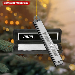 Personalized Harmonica Christmas Ornaments Gifts for Harmonica Player Music Lover - 2024 New Release