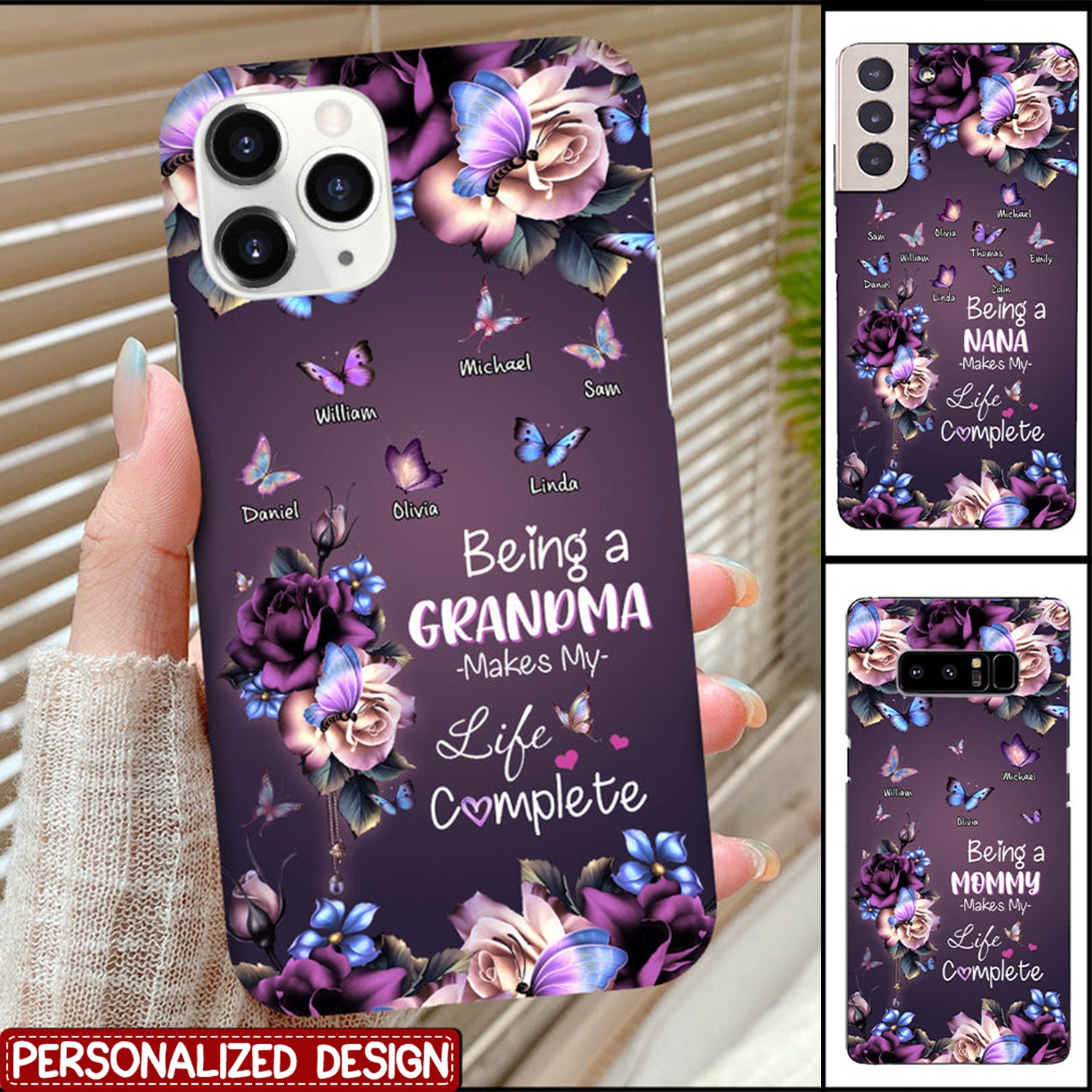 Personalized Being A Grandma Makes My Life Complete - Personalized Phone case