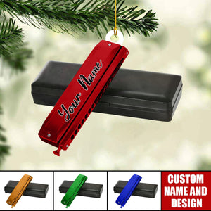 Personalized Harmonica Christmas Ornaments Gifts for Harmonica Player Music Lover - 2024 New Release