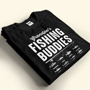 Personalized Unisex T-Shirt - Fishing Buddies Gift For Parent And Grandparent