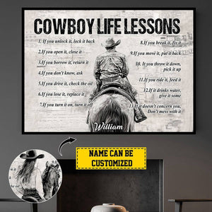 Personalized Motivational Cowgirl And Cowboy Poster-Poster Gift For Rodeo Lovers