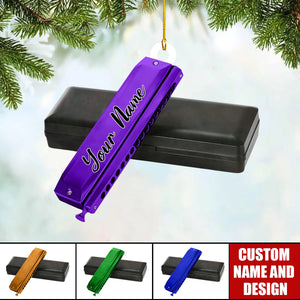 Personalized Harmonica Christmas Ornaments Gifts for Harmonica Player Music Lover - 2024 New Release