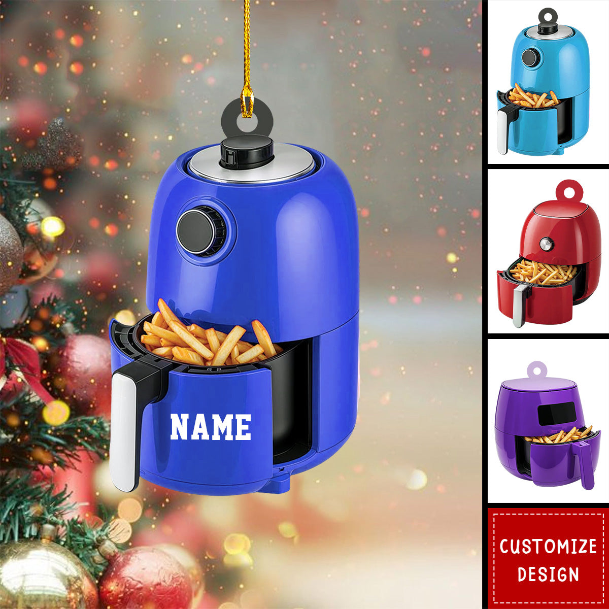 Personalized Air Fryer Christmas Ornament Gift For Cooking Lovers - 2024 New Release