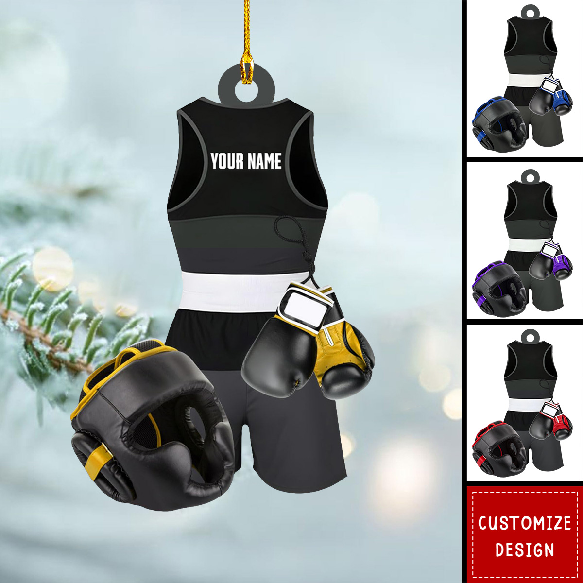 Personalized Boxing Christmas Ornament Gift For Boxing lovers-2024 New Release