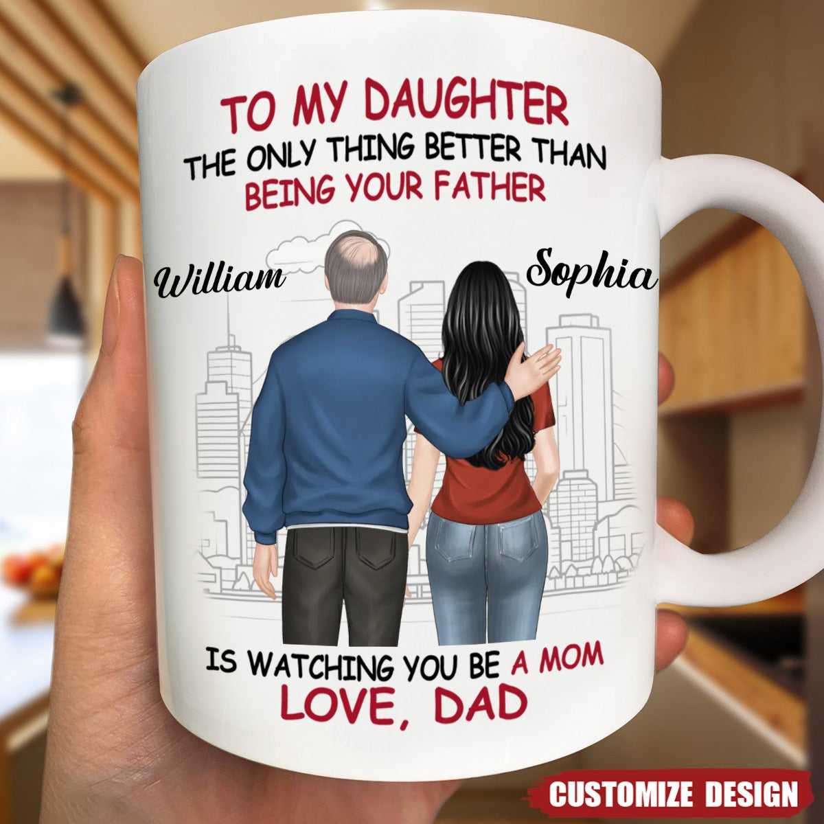 We Are Proud Of You Daughter Personalized Coffee Mug 2024 New Rele