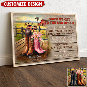 Cowboy Boots On Western - Personalized Cowboy Couple Poster