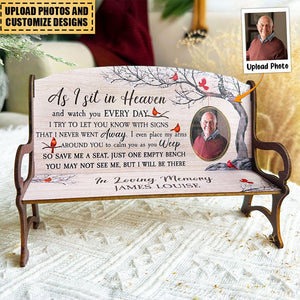 Save Me A Seat - Personalized Photo Memorial Bench