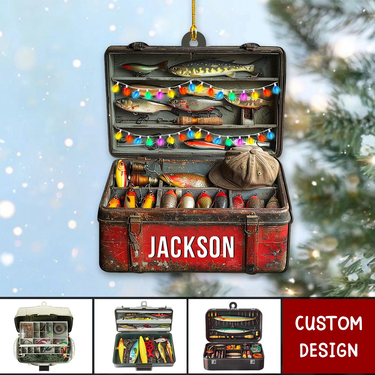 Personalized Fishing Tackle Box Christmas Ornament-Gift For Fishing Lovers-2024 New Release