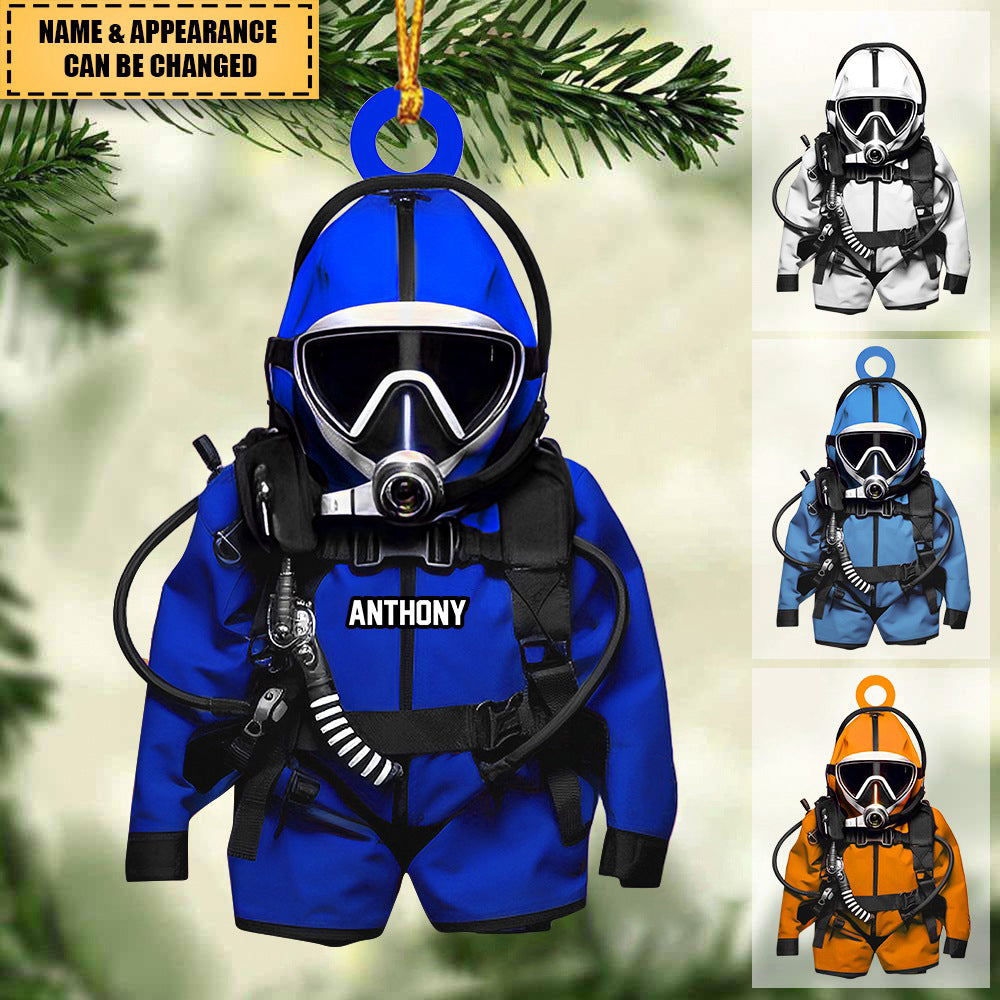 Personalized Scuba Diving Equipment Acrylic Ornament