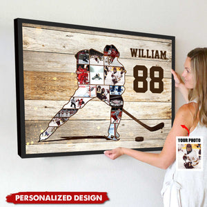 Hockey Player Photo-Personalized Poster-Gift for Hockey Lover