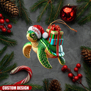 Personalized Turtle Christmas Tree Ornament Gift For Turtle Lover-2024 New Release