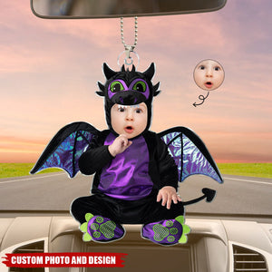 Funny Halloween Custom Face For Kids Personalized Acrylic Photo Car Hanging Ornament