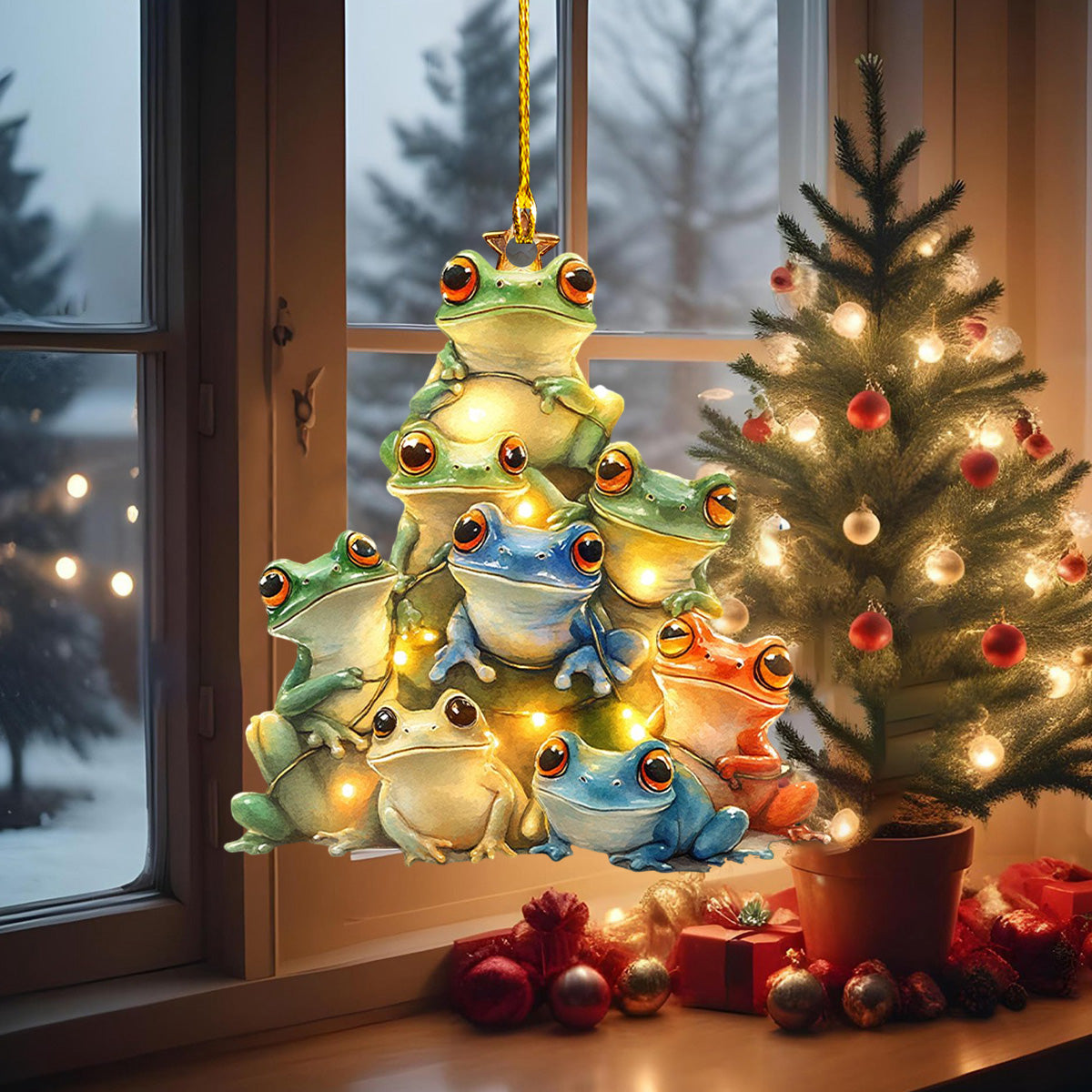 Frog Christmas Ornament-Gift for Animal Lover-2024 New Release