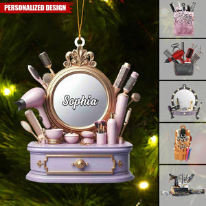 2024 New Release Personalized Name Hair Stylist Tool Christmas Ornament-Gifts For Hairdresser Barber