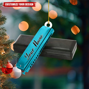 Personalized Harmonica Christmas Ornaments Gifts for Harmonica Player Music Lover - 2024 New Release