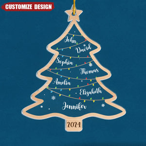 2024 New Release - Wish You A Wonderful Christmas - Personalized Christmas Acrylic Ornament - Gift For Family Members