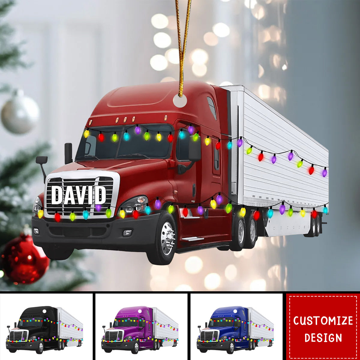 Personalized Truck Christmas Ornament Gift For Truck Lovers - 2024 New Release