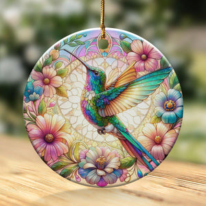 Hummingbird Floral Wall Art Ceramics Ornament - Gift For Bird Lovers - 2024 New Release